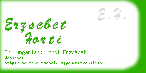 erzsebet horti business card